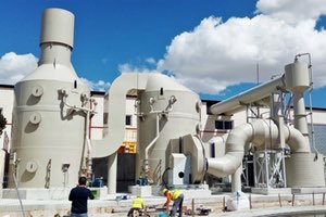 Sistema de desodorización de la planta de compostaje de lodos de la EDAR de Aspe en Alicante