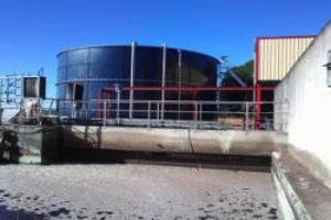 Depuración de aguas residuales industriales en una bodega de elaboración de mosto concentrado