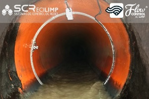 Medición del caudal de las aguas residuales del municipio de Cañada Rosal en Sevilla por SCR Ecilimp