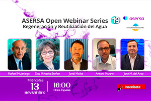 ASERSA Open Webinar Series 19 sobre "Regeneración y Reutilización del Agua"