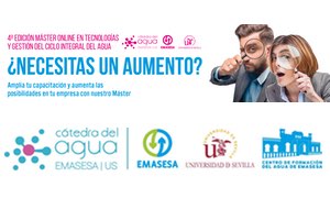 Abierto el plazo de preinscripción de la modalidad online del "Máster Universitario en Tecnologías y Gestión del Ciclo Integral del Agua" de EMASESA