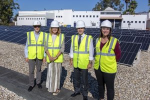 Aguas de Huelva duplica la superficie de placas fotovoltaicas de sus instalaciones hidráulicas