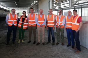 Una delegación de Pamplona se interesa por la planta de secado solar de lodos de Cañada Hermosa en Murcia