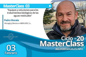 Pedro Morate presentará las soluciones de IBEROSPEC en la MasterClass 3 sobre "Tratamiento biológico de fangos activados"