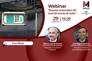 Últimas horas para inscribirte a la Webinar sobre "La detección automática del manto de lodos en la EDAR" de MATELCO