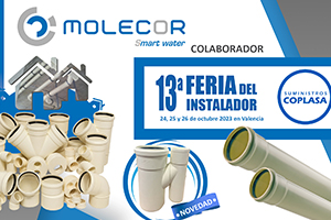 Molecor presentará sus últimas novedades de producto en la 13ª Feria del Instalador de Coplasa