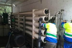aqualia realiza trabajos en la desalinizadora de Sant Josep en Ibiza para mejorar la calidad del agua que suministra