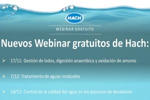 HACH lanza una serie de Webinar gratuitos sobre gestión de lodos, tratamiento de aguas residuales y calidad del agua