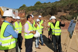 El Consejero de Medio Ambiente de las Islas Baleares visita las obras de la EDAR de Ferreries, que estará operativa a mediados de 2015
