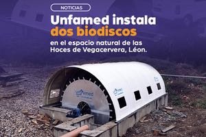 Unfamed instala dos biodiscos en el espacio natural de las Hoces de Vegacervera en León