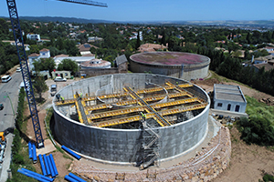 Las obras del nuevo depósito de Carril Huerta de Arcos en Córdoba se encuentran a un 60% de su ejecución
