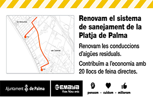 Comienzan las obras de renovación integral del sistema de saneamiento de la zona de la Playa de Palma