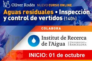 Nueva convocatoria del curso On-line "Aguas Residuales: Inspección y Control de Vertidos" el próximo 01 de octubre