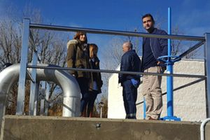 Responsables de la Junta visitan las obras de la nueva EDAR de Aroche en Huelva con una inversión de 3,4 M€