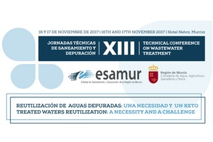 Todos los detalles y el programa definitivo de las XIII Jornadas sobre la "Reutilización de Aguas Depuradas" de ESAMUR