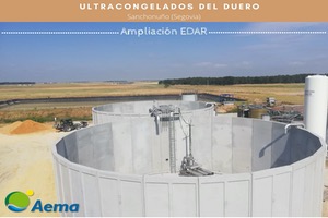 Ultracongelados del Duero ejecuta la nueva ampliación de su depuradora de aguas residuales industriales con AEMA