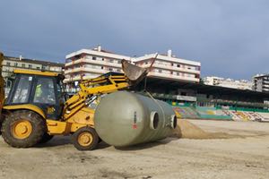 REMOSA suministra una CHE (Cisterna Horizontal a Enterrar) para un estadio municipal de fútbol de Portugal
