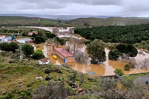 Incidencias en el servicio de abastecimiento de Los Molinos y en Mengabril por inundaciones en Badajoz