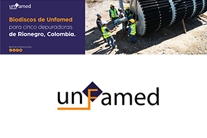 UNFAMED instala sus biodiscos en cinco depuradoras de Rionegro, Colombia