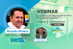 Últimas horas para inscribirse a la Webinar "Los problemas del Alcantarillado por Vacío. Retos: Eficiencia en el diseño y mantenedores satisfechos"