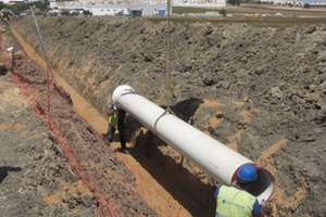 Saint-Gobain PAM suministra más de 18 km de tuberías para las obras del abastecimiento del Plan Écija en Sevilla