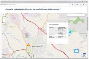 Molina de Segura publica datos en tiempo real de cortes de agua mediante mapas inteligentes lanzados por Sercomosa y Esri
