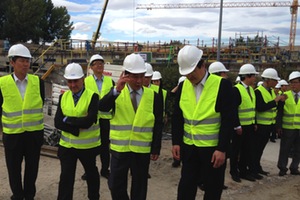 El Ministro de Construcción y Transporte de Corea del Sur visita las obras de ampliación de la EDAR de Segovia