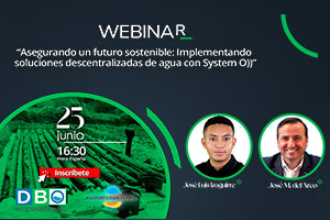 Últimas horas para la Webinar "Asegurando un futuro sostenible: Implementando soluciones descentralizadas de agua con System O))"