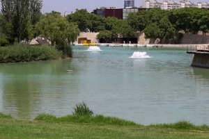 El Ayuntamiento de Valencia instala aireadores de gran potencia para oxigenar el agua de los estanques de sus parques