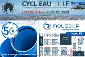 Molecor estará presente en el Salon "Cycl'eau Lille 2020" el 30 de septiembre y 01 de octubre 2020 en Lille Francia