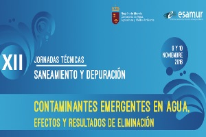 ESAMUR lanza las XII Jornadas Técnicas sobre "Contaminantes Emergentes en Agua. Efectos y Resultados de Eliminación"