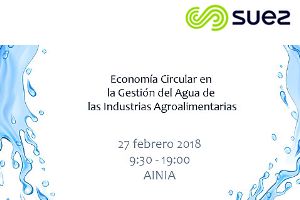 SUEZ patrocinará en el II Seminario técnico sobre gestión eficiente del agua en las industrias agroalimentarias