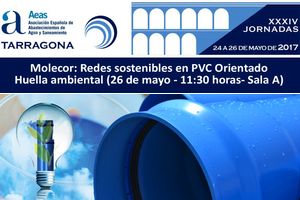 Molecor expondrá las ventajas técnicas y medioambientales de las tuberías TOM® de PVC-O en las XXXIV Jornadas - AEAS