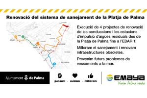 EMAYA renueva de forma integral el sistema de saneamiento de la Playa de Palma con más de 9 M€