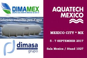 Dimamex y Dimasa Grupo estarán presentes del 05 al 07 de septiembre en Aquatech México 2017