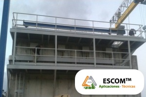 Pasarelas y escaleras de gato en PRFV fabricadas por ESCOM™ para la EDAR de Maqua en Avilés