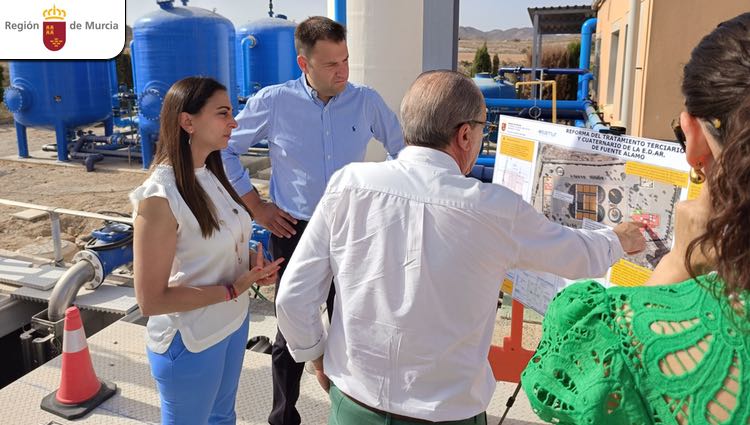 El Gobierno regional de Murcia duplica la capacidad de la EDAR de Fuente Álamo y le incorpora un tratamiento cuaternario