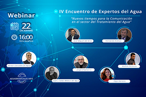 Más de 500 inscritos ¡YA! para el "IV Encuentro de Expertos del Agua" de AR.INFO, el 22 de diciembre a las 16:00 h