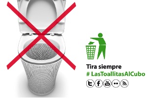 EMASESA continúa con la campaña de concienciación #LasToallitasAlCubo con información muy útil en su web