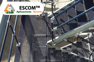 ESCOM™ fabrica y suministra las escaleras de poliester (PRFV) para la ampliación de la EDAR de Segovia