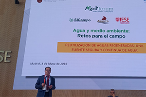 ESAMUR presenta su modelo de reutilización de agua regenerada en el "Congreso Agroforum" de Madrid