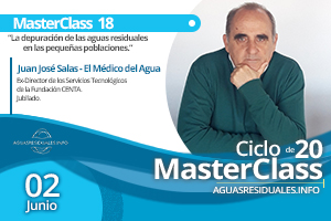 Juan José Salas impartirá la MasterClass 18 sobre "La depuración de las aguas residuales en las pequeñas poblaciones"