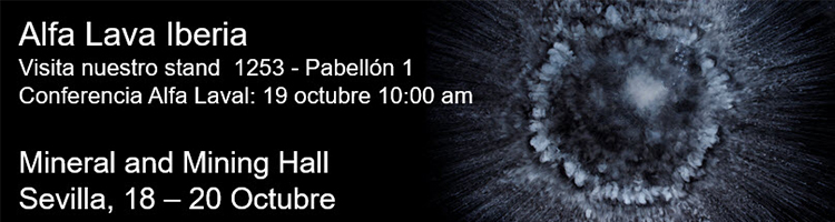 Alfa Laval presente en el "Mineral and Mining Hall" de Sevilla del 18 al 20 de octubre