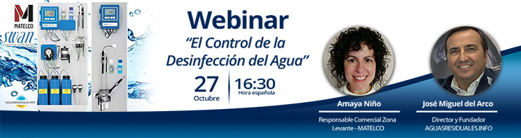 Últimas horas para inscribirte a la Webinar sobre "El Control de la Desinfección del Agua" con MATELCO