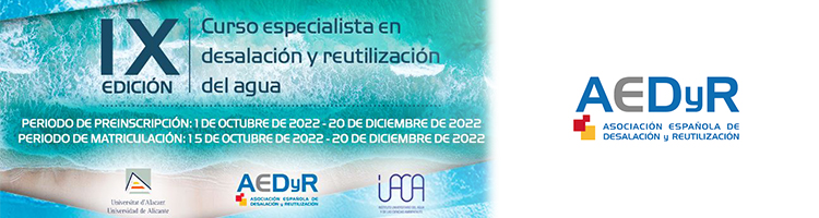 Últimos días para apuntarse al curso online de "Especialista en desalación y reutilización de agua"