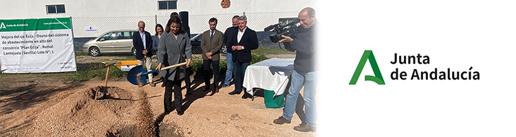Comienzan las obras del ramal de Lantejuela para la mejora del abastecimiento en alta de la Sierra Sur de Sevilla