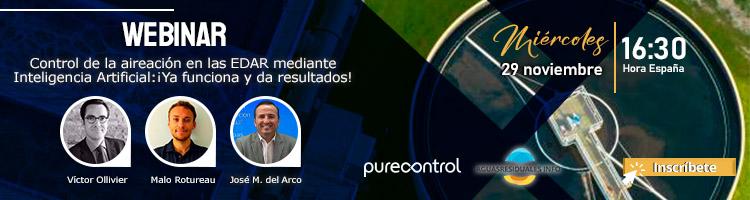 Inscríbete a la Webinar: Control de la aireación en las EDAR mediante Inteligencia Artificial: ¡Ya funciona y da resultados!