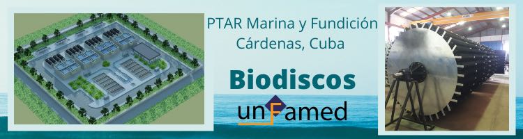 Unfamed Fabricantes sumistra los equipos para la PTAR de Cárdenas en Cuba, incluyendo 16 biodiscos