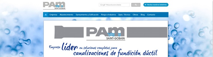 SAINT-GOBAIN PAM España renueva su página web con un diseño dinámico y atractivo