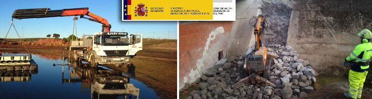La CH del Tajo sigue avanzando en las obras del embalse de Arroyo de la Luz en Cáceres